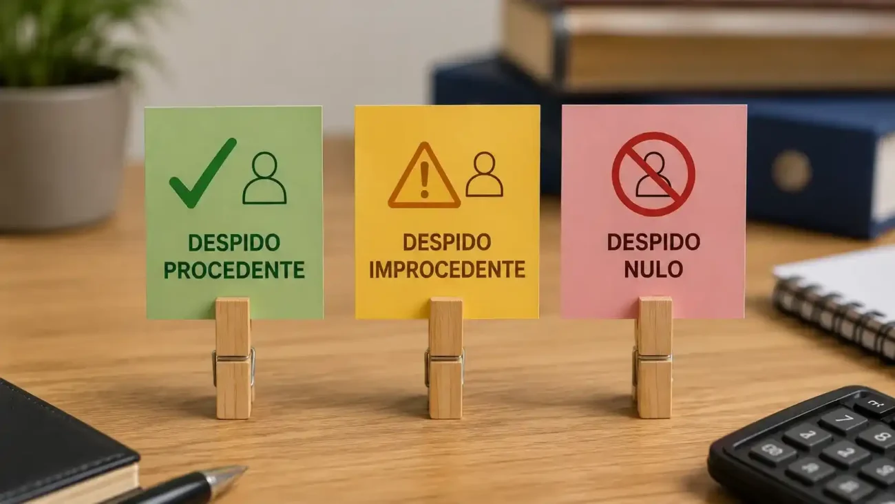 Diferencia entre despido procedente, improcedente y nulo